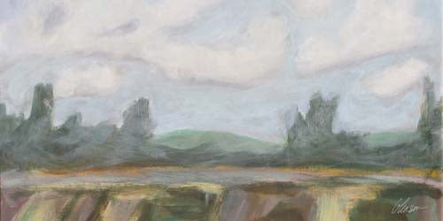 [LSCALE-12X12G] California Flax Field: Eastern View (Gold, 12x12)