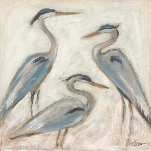 [BRBH-12X12G] Blue Herons (Gold, 12x12)