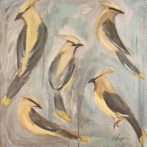 [BRCPK-12X12G] Cedar Waxwing (Gold, 12x12)